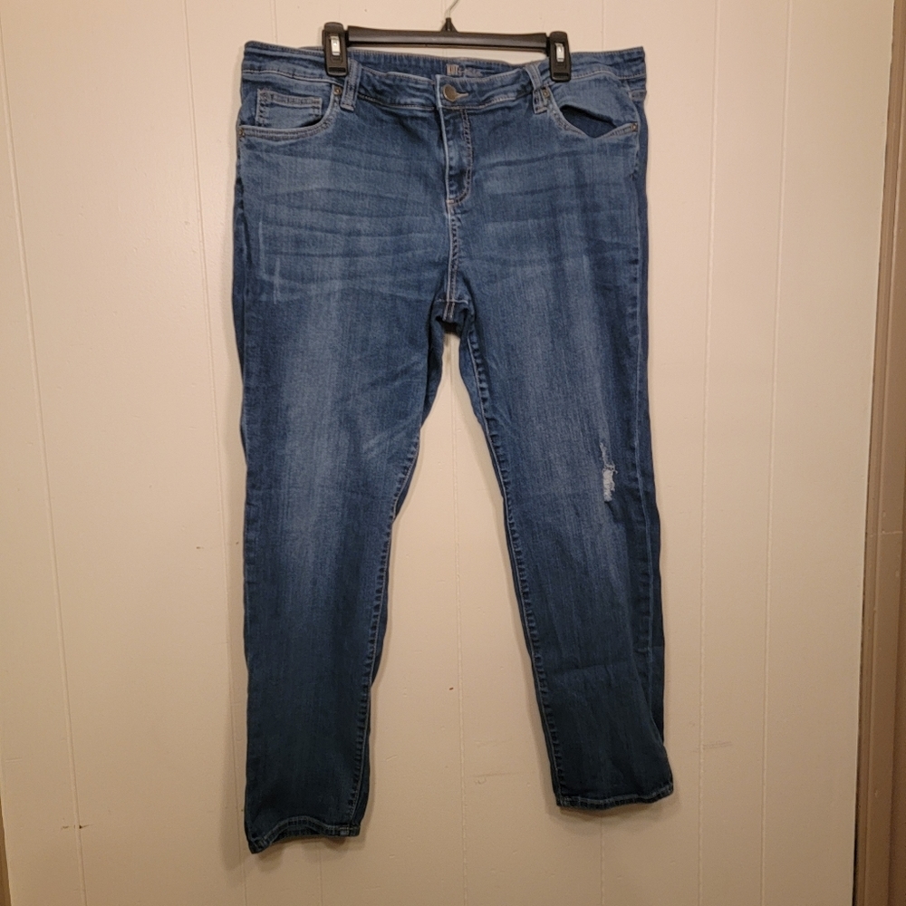 KUT From the Kloth Skinny Jeans Cropped Distressed